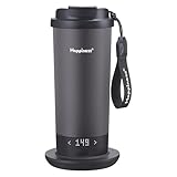 Happiness Self-Heating Travel Mug 20oz,Smart Rechargeable Electric Temperature Control Heated Coffee Cup