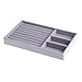 Harilla Stapelbar Samt Schmuck Trays, Schmuck Lagerung Display Tray Alle Samt für Schublade, ohrring Halskette Armband Ring Organizer Fall, (Grau), Gemischt