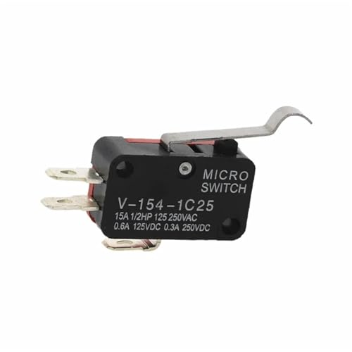 Mini-interrupteur fin de course à levier galet V-154-1C25 pour stopper les surcourses de moteur