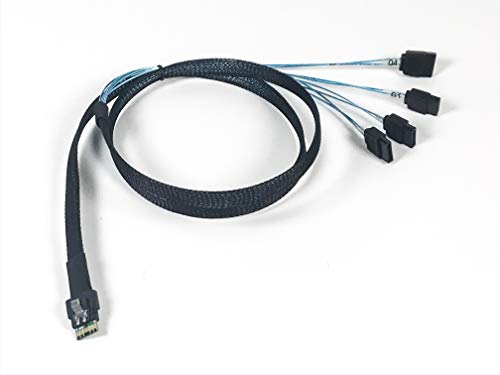 Micro SATA Cable SlimSAS 4i a 4x SATA 1 m