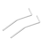  PATIKIL Tremolo Arm Bridge Bar Metal Rocker Silver Tone per la maggior parte dei sistemi Tremolo Bridge Pack di 2