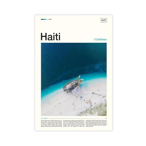 FHDdtR Haiti Tourist Attractions Poster Bedroom Decor Sports Landscape Office Room Decor Gift Style:Unframe 12x18inch