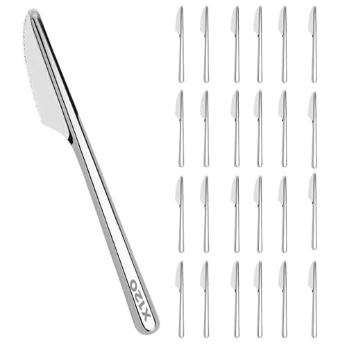 Lot de 120 couteaux en inox - 3 X 40 couteaux - Passe au lave vaisselle - Inoxydable - Solide - Fêtes et anniversaires - Pique-nique - Table’Colors