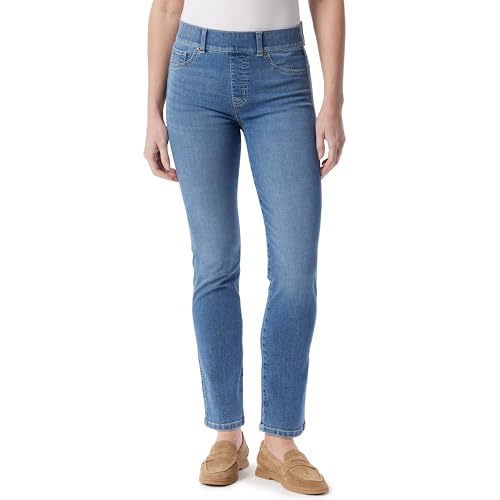Image of Gloria Vanderbilt Womens Shape Effect Pull on High Rise Straight Leg Jean Standard