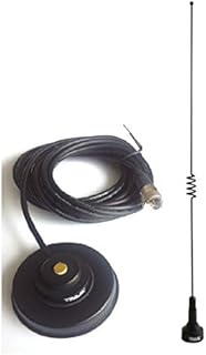 Tram 1181 1235 Amateur Dual-Band NMO 18.5 inch Antenna VHF 140-170 & UHF 430-470 MHz for Mobile Radios 2 Meter 70 Centimeters w/PL-259 UHF Mag Mount