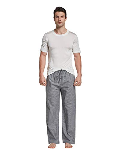 CYZ Mens 100% Cotton Pajama Pants Sleep Lounge Pajamas for Men Woven pj Pants3