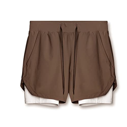 Shorts Men 2 in 1 séchage rapide short de sport respirant avec poche