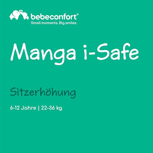 Bebeconfort Manga i-Safe, Kindersitzerhöhung, 6–12 Jahre, 128–150 cm, Folgekindersitz, Kompakt & Leicht (