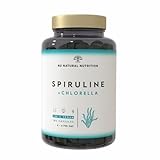 Espirulina y Chlorella 2.200mg por Dosis. Antioxidante y Depurativo. Fuente de Vitaminas y Minerales. 180 Cápsulas. Apoyo al Sistema Inmunilógico. Proteína Vegana. N2 Natural Nutrition