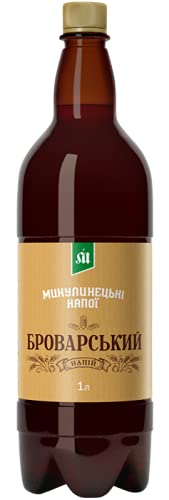 6 Pack Imported Ukrainian Bread Drink Kvass Mykulyn "Brovarskiy" 1 L / 33.8 OZ