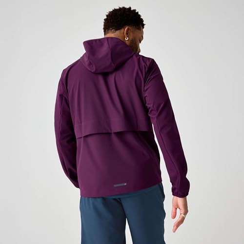 Brooks Men's Canopy Jacket, Water Resistant UPF 50+ Jacket - Burgundy Blaze - L - image 3