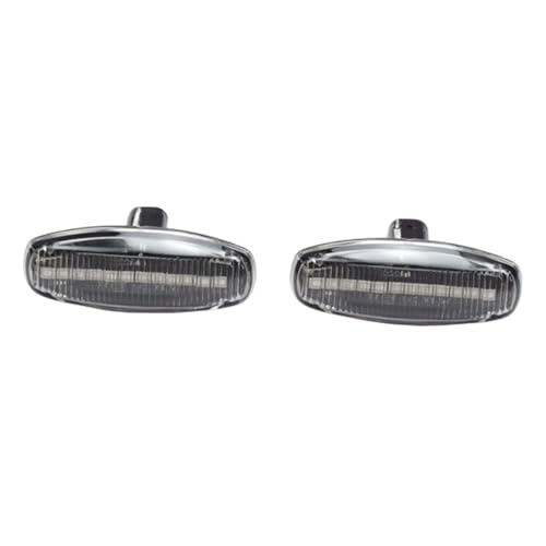 Kakulkomen 2Pcs Car Led Dynamic Side Marker Turn Signal Light For T-oyota Yaris Vios Sequential Blinker Light 2014 2015 2016 2017 2018 2019 (crystal)