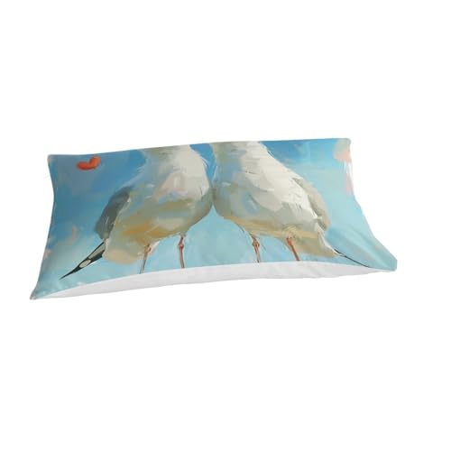 Ensemble de literie la mouette respirant housse de couette microfibre super douce 135x200 cm