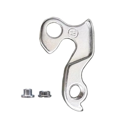 TerchPilet Derailleur Hanger 60 / GH-117 &ndash; CNC Aluminum Alloy Rear Mech Hanger with Bolts, Compatible with BH, Bianchi, Jamis, Kona, Pinarello, Trek Bikes (Silver)
