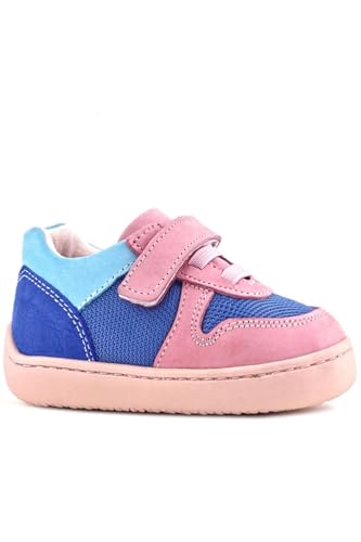 Rakerplus Bob Hakiki Deri Mavi Pembe Barefoot Cırtlı Lastikli…