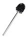 WENKO Brosse de rechange avec manche en acier inox mat noir - pour les ensembles WC, Acier inoxydable, 8 x 35 x 8 cm, Mat