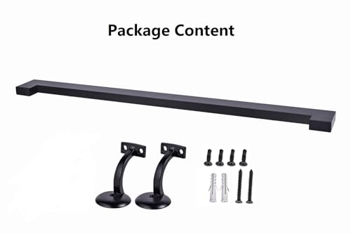 Vezek 4 Ft Aluminum Handrail Stair Rail Metal Railing Grab Bar Kit Staircase Handrails Matte Black by Vezek - Image 5
