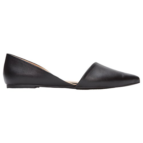 Rohb by Joyce Azria Provence D'Orsay Pointy Toe Flat (Black Pu) Size 7