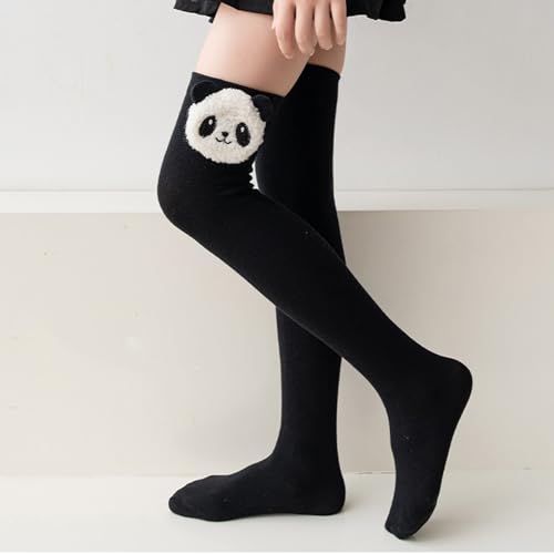 3-12T Kids Girls Knee High Socks Cotton Catroon Animal Bunny Dog Bear Over Calf Thigh High Stockings3