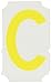 Brady 5060-C, Quik-Align Labels, 2" Height, Yellow, Legend "C" (10 per Package)
