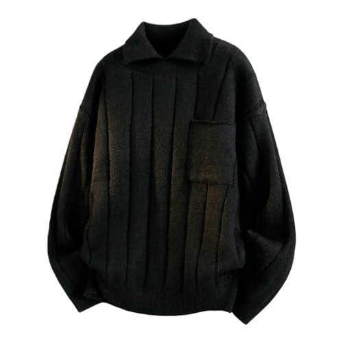 Pull en tricot ample homme pour un style décontracté et chaud en automne