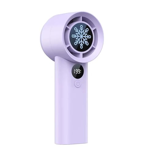 Mini ventilador portátil gris ZHSHYS de mano con 100 velocidades y motor eléctrico sin hojas