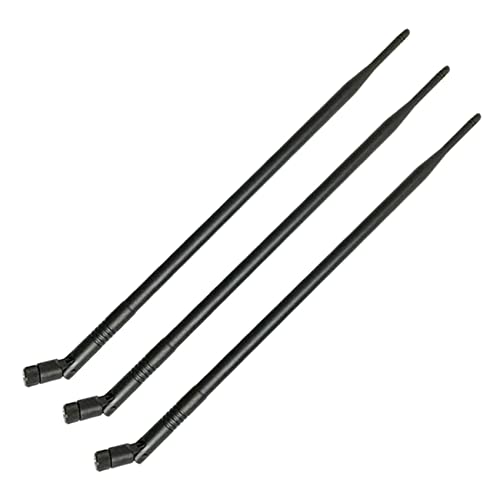Lbvzxkad 3PCS 9DBi RP-SMA Dual Band 2.4GHz 5GHz Router WiFi de Alta Ganancia Antena Inclinable Inalámbrica