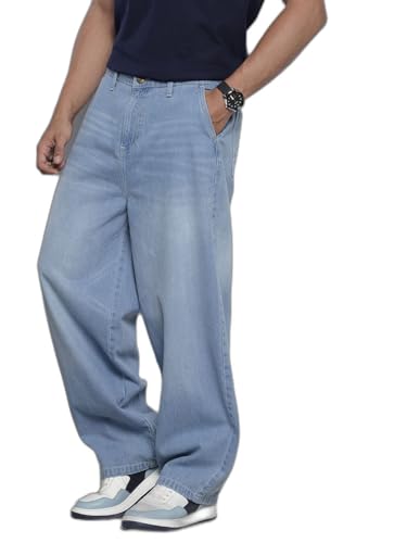 Image of The Indian Garage Co Men Skater Fit Solid Mid-Rise Jeans