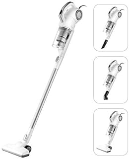 Midea Vacuum Cleaner MCS2045BS, Lightweight 2 in 1 Handheld Stick Vacuum Cleaner with 5M Cord, 15Kpa Powerful Suction, Multiple Accessories - White and Silver