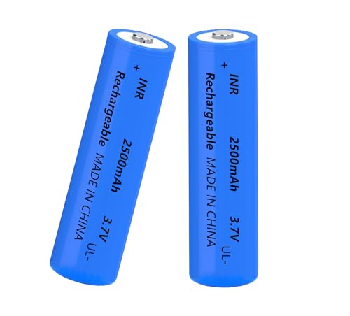 Yuntunele 2-Pack 3.7V 18650 Rechargeable Batteries