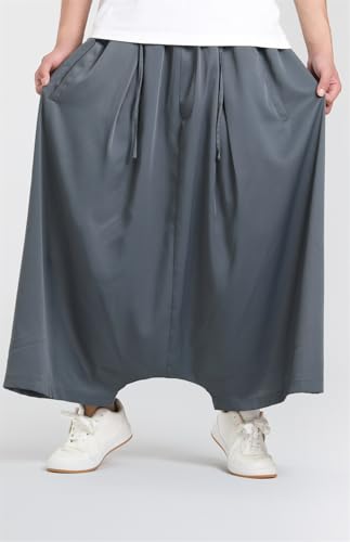 Seidarise Men's Harem Pant Wide Leg Pants Japanese Hip Hop Sweatpants Harem Pants Sports4