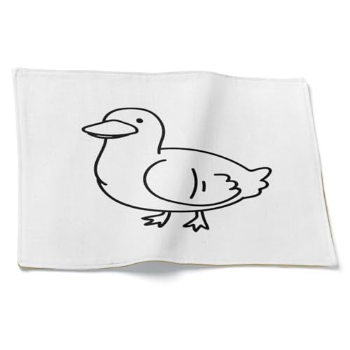 CEVAN Manteles Individuales Lino Y Posavasos Tapetes para Mesa Comedor Anadón Juego de 1, Mexicanos Salva En Blanco Negro Ecológico Una Decoración Sostenible del Hogar, 21x32cm