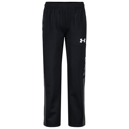 Under Armour Printed Brawler Tapered Pants Pantaloni da Ginnastica, Nero, Stampato, 5 Bambino