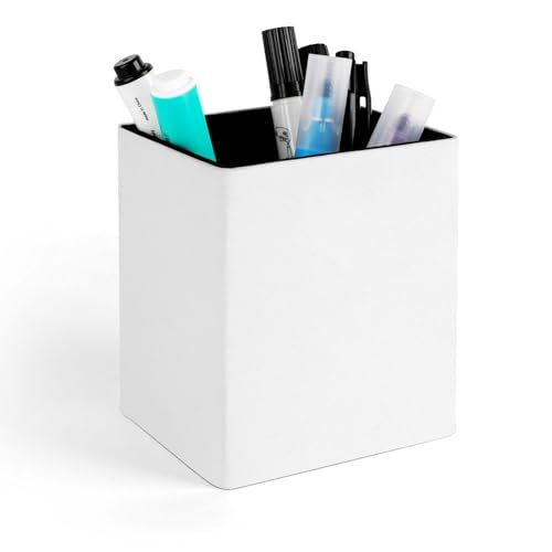 Jiposuhoe Custom Pen Holder with Photo/Logo, White Square