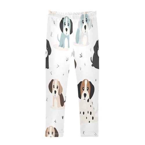 Bolaz Toddler Girls Leggings Printed Yoga Pants Leggings Cute Cartoon Dog for Kids