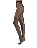 CALZITALY Fashion Strumpfhose mit Kleinen Punkten | Feinstrumpfhosen mit Muster | Schwarz | S/M, L/XL | 20 DEN | Made in Italy (S/M, Schwarz)