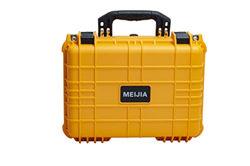 Image of MEIJIA All Weather IP67 Waterproof Hard Camera Case,Hard Protective Case,Hard Case with Customizable Foam,Fit Use of Drones,Camera,Equipments,Pistols(Yellow,15.98x12.99x6.85inches)