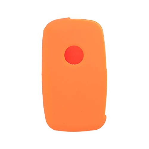 BROVACS Silicone Cover Protector Case Holder Skin Jacket Compatible with VOLKSWAGEN Multivan Sharan Caravelle Transporter Caddy SEAT Alhambra 4 Button Flip Remote Key Fob CV9808 Orange - Image 2
