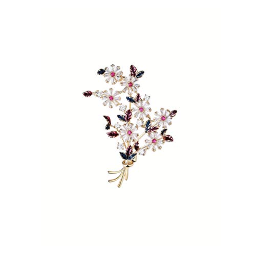 Brooch Temperament Female Accessoires Corsage haut de gamme Bounge-brin d'atmosphère Bouquet créatif Bijoux élégant de tempérament sauvage créatif (Nom de la couleur: Sept Couleurs Taille Nom: 5.5 * 3