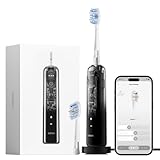 Laifen Wave Pro Brosse À Dents Électrique Technologie WaveMotion, 60° Oscillation 66 000 VPM, 70 Jours d'Autonomie, Capteur de Pression, Charge Sans Fil avec 2 Têtes Pro (Version Noir Transparent)