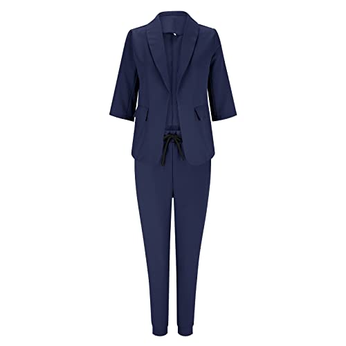 Women Suit Sets For Work 2025 Fall Two Piece Blazer Jacket and Pencil Pants Business Casual Office Formal Outfits3