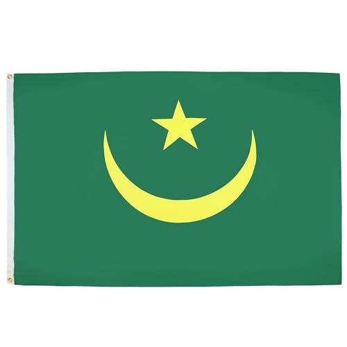 AZ FLAG - Drapeau Mauritanie ancien - 150x90 cm - Polyester léger - Drapeau Mauritanien Avec Oeillets Métalliques Intégrés - 80g