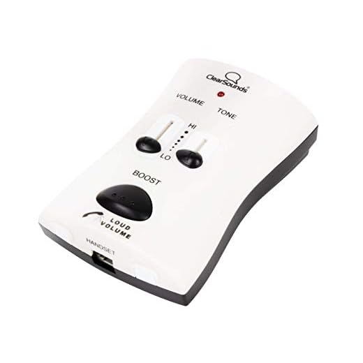 ClearSounds WIL95 UltraClear Portable Telephone Amplifier for Corded Digital and VoIP Phones with Up to 40dB Amplification, AC Powered (White)