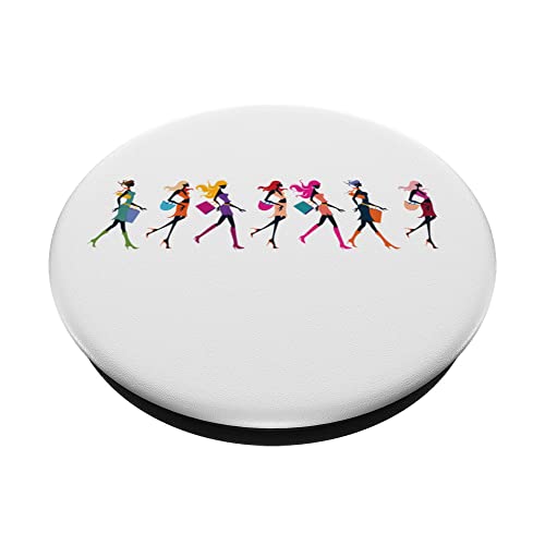 Style Icon s Stylistic Catwalk s Women's Colorful Fashion PopSockets Swappable PopGrip, Black - Image 2