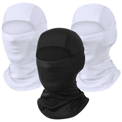 Image of Balaclava Ski Mask 3 Pack Motorcycle Face Mask Shiesty Ski Mask for Men Women Summer Full Face Cover Sun Protection Football