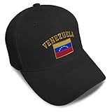 Speedy Pros Baseball Caps for Men & Women Embroidered Venezuela Flag Ladies & Men Baseball Hats Acrylic Black Design Only