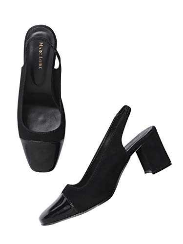 Image of Marc Loire Women's Faux Leather Comfortable Block Heel Sandals for Casual Wear, Party and Formal Occasions.