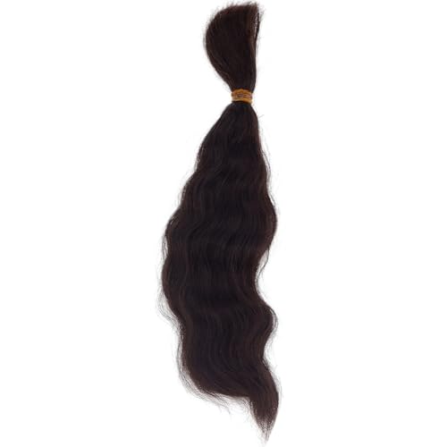 PH PandaHall Mohair Hair Wig Artificial Long Curly Hair Figurine Wigs Faux Hairs Extensions Accessories 9 Inch Long Black