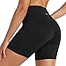 WILLIT Damen Radlerhose Leggings Kurze Sport Shorts Damen Sporthose hoher Taille für Training Gym Yoga Laufen Schwarz M