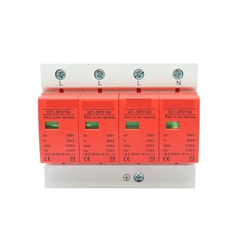 CQFQSXFU 1 Uds. Protector contra sobretensiones AC SPD80/100 Dispositivo Interruptor de alimentación módulo Individual 4P 40KA-80KA 60KA-100KA(40-80KA)